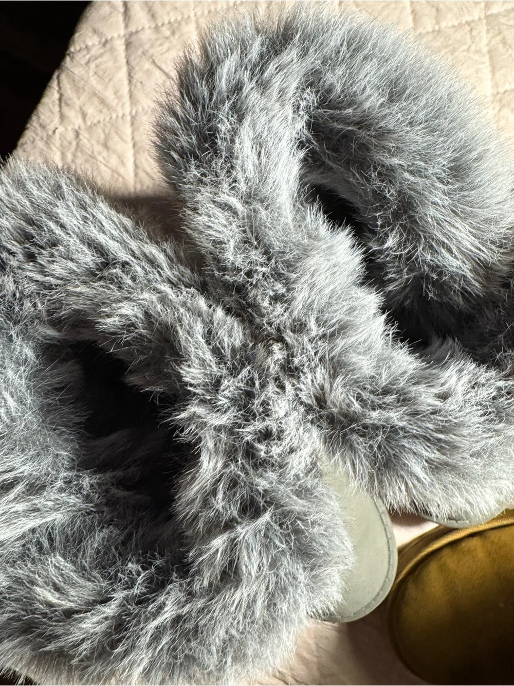 Amazon Girls Faux-Fur Ankle Winter Boots in Gray and Camel